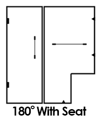 180 degree shower with seat